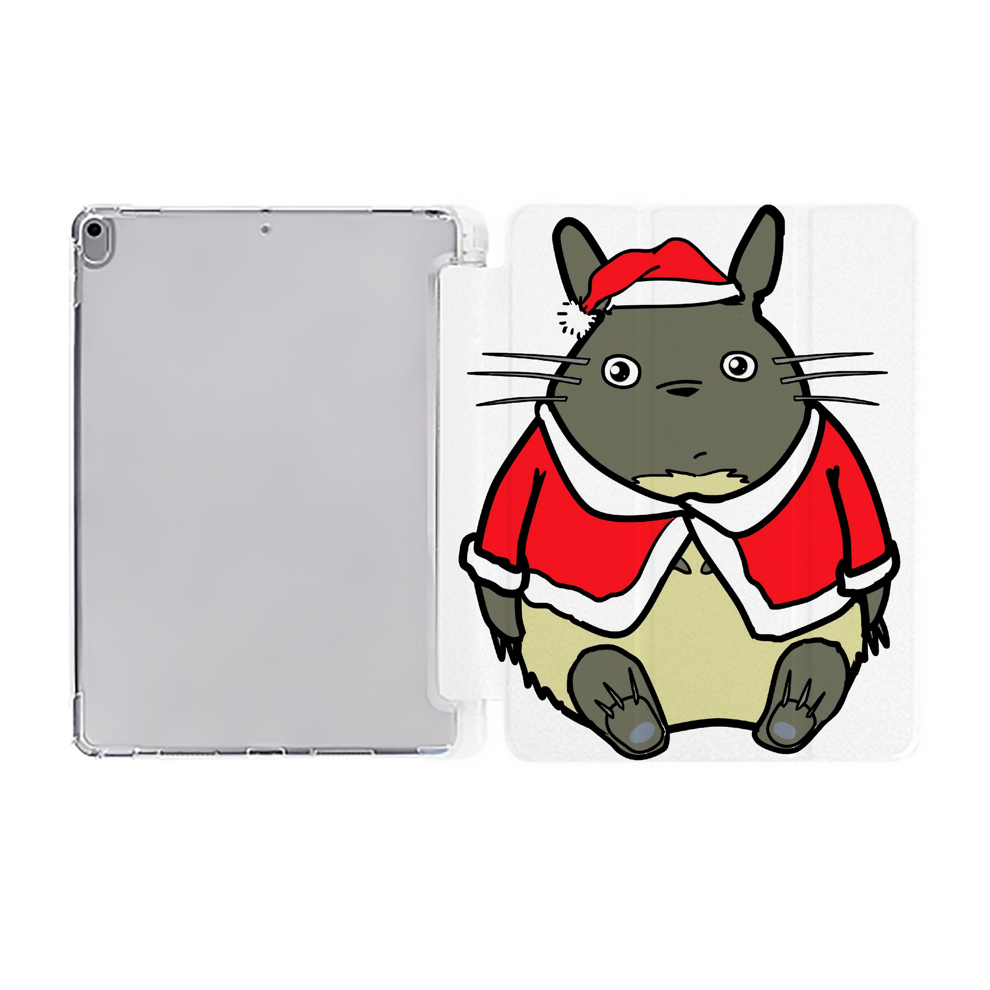 （画像用） となりのトトロ 草壁メイ 草壁サツキ My Neighbor Totoro Satsuki Kusakabe Mei Kusakabe IPad ケース ペン収納付き 三つ折りスタンド PUレザー×シリコン 対応機種9.5/10.5/10.9インチ